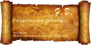 Feigelstock Dorina névjegykártya